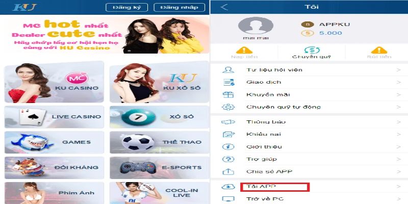 Cài ứng dụng Kubet cho hệ điều hành Android
