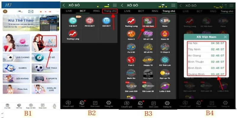 Bạn nạp tiền để chơi Xổ số Kubet